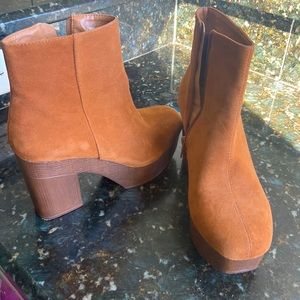 Tan booties